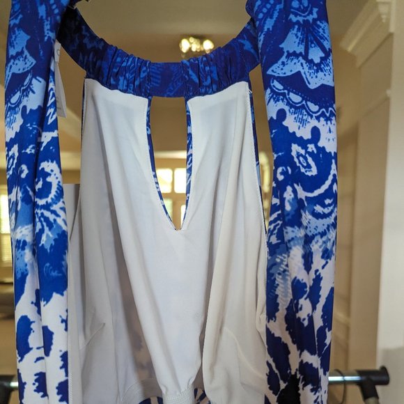 Cache Blue/Black Pattern Dress - Picture 2 of 4